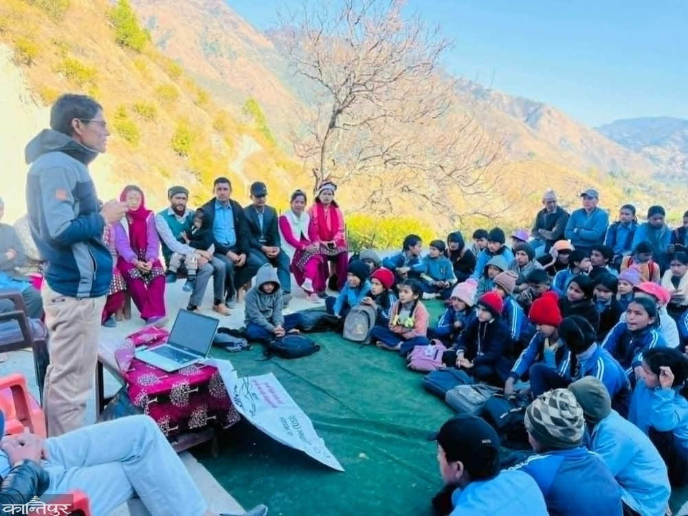 Malla, who lost his daughter, is spreading mental health awareness in the villages