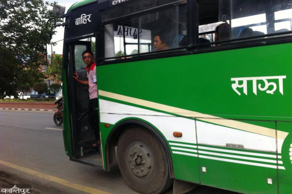 'Blue Bus' to run in the same green color as Sajha