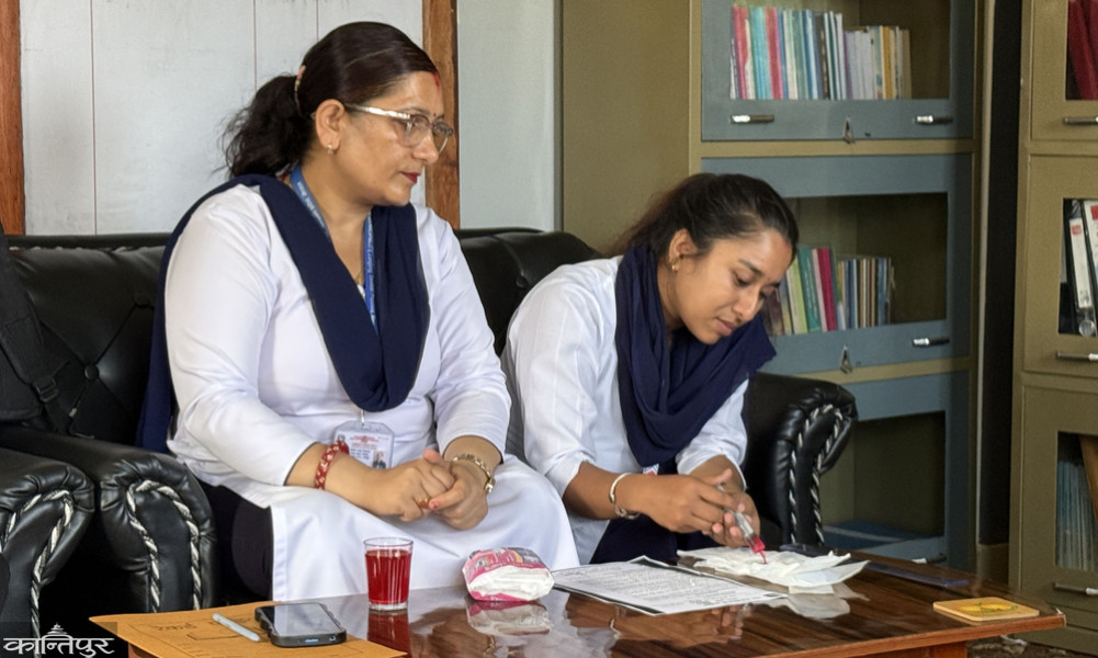 Provision of sanitary pads to 1,400 female students of Besisahar
