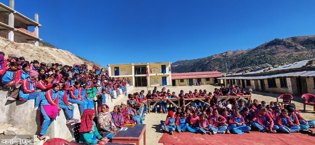 Karnali students are taking exams after reading only half of the text due to lack of teachers and books