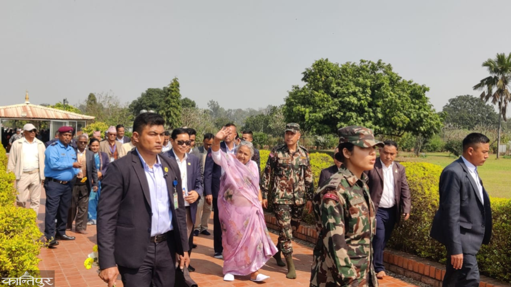 Prime Minister Karki in Lumbini