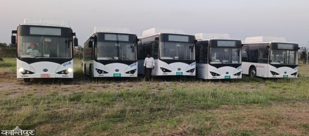 Lumbini's electric buses were stopped after two days of operation