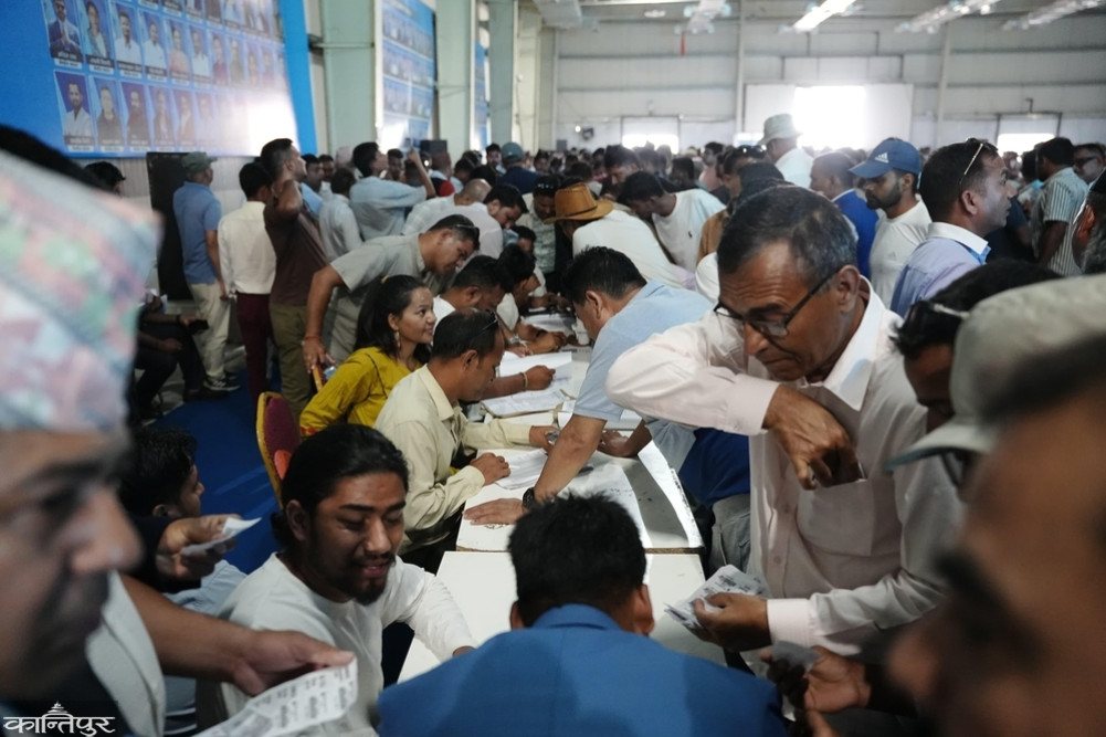 Temporary identity cards issued to general convention delegates today