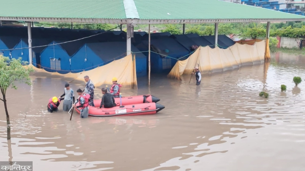 Flood at Kirtipur Holding Center: Medicines, clothes, and books and notebooks could not be saved