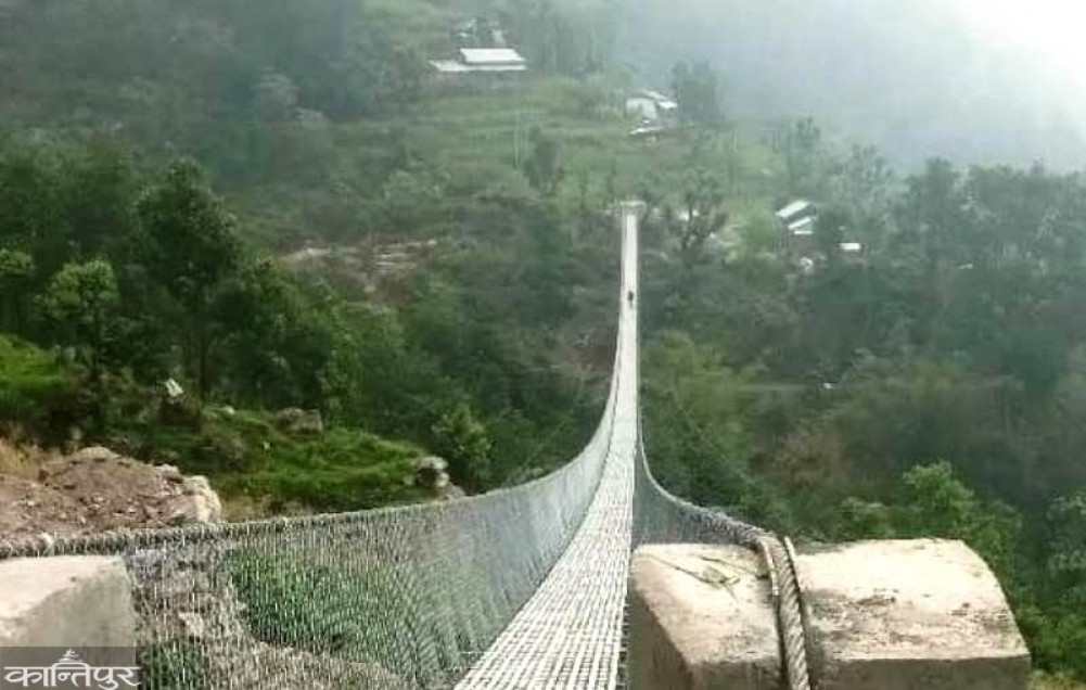 Locals benefit from construction of suspension bridge with investment of over Rs 20 million