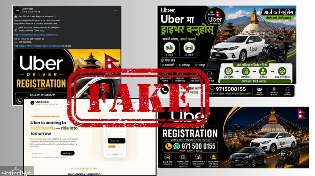 Fake ads all over social media asking to register as Uber drivers