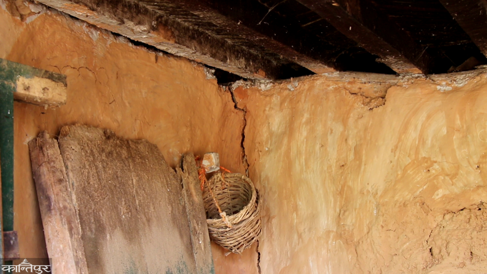 Tilkechaur residents displaced after land cracks, government relief still pending