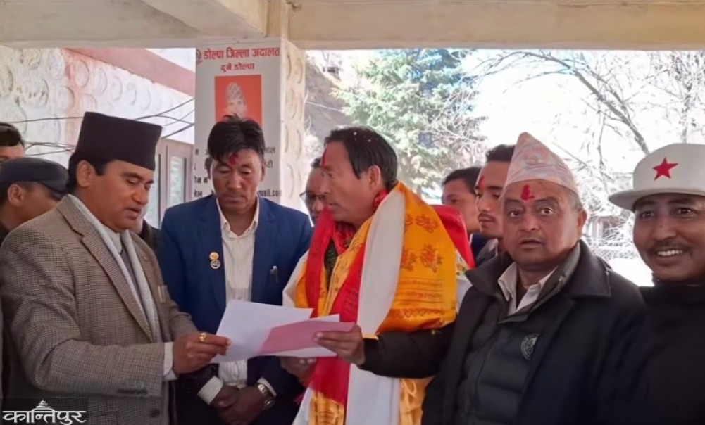 Dhan Bahadur files candidacy from NCP in Dolpa