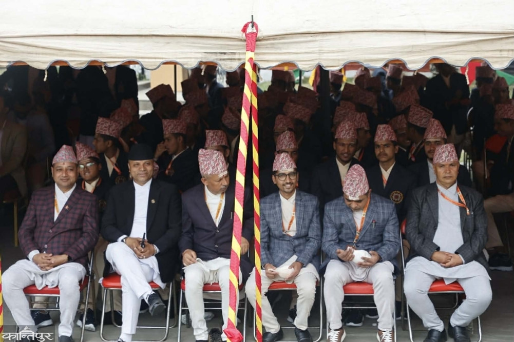 Photo Feature: Separate oath-taking ceremony at Sheetal Niwas