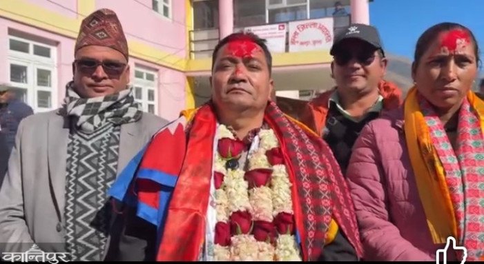NCP's Naresh Bhandari registers nomination in Jumla