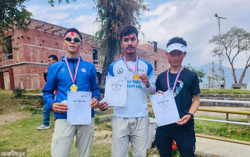 Kulung wins first place in Lamjung Jaycees Open Marathon
