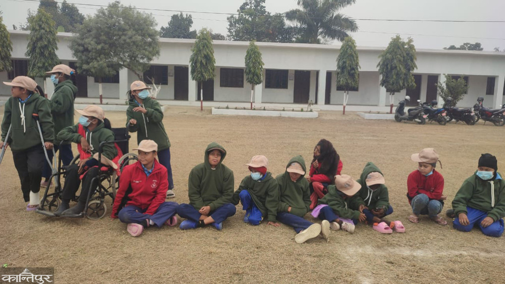 Sports competition for girls with disabilities in Dhangadhi