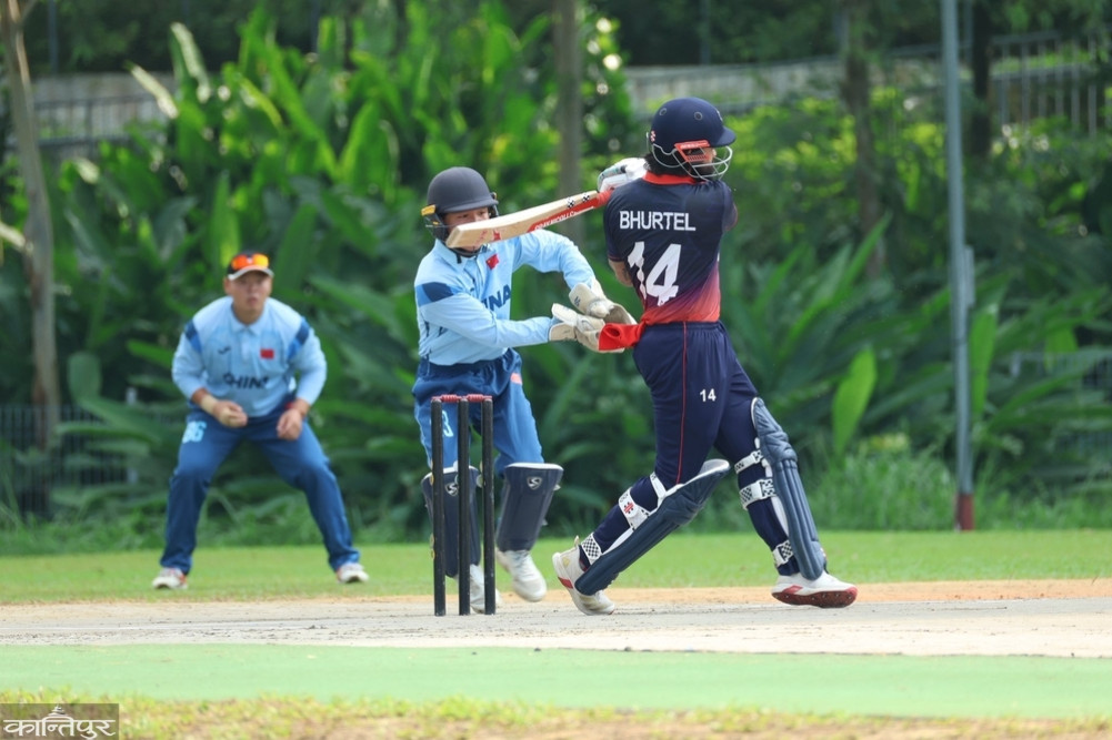 What records did Nepal set against China in the Asian Games Men's Twenty20 Qualifiers?
