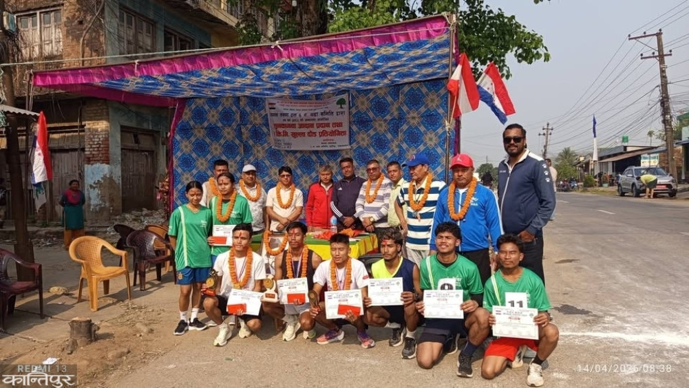 Sadhan and Rajkumar Pratham in the five-kilometer race