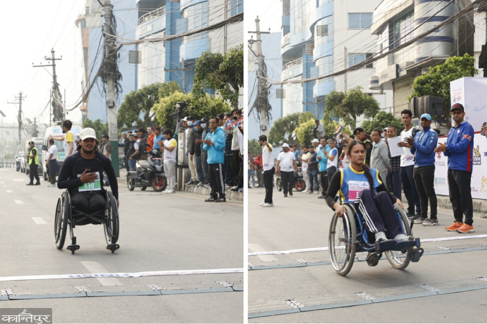 Kantipur Half Marathon: Ramesh and Aishwarya win wheelchair race title