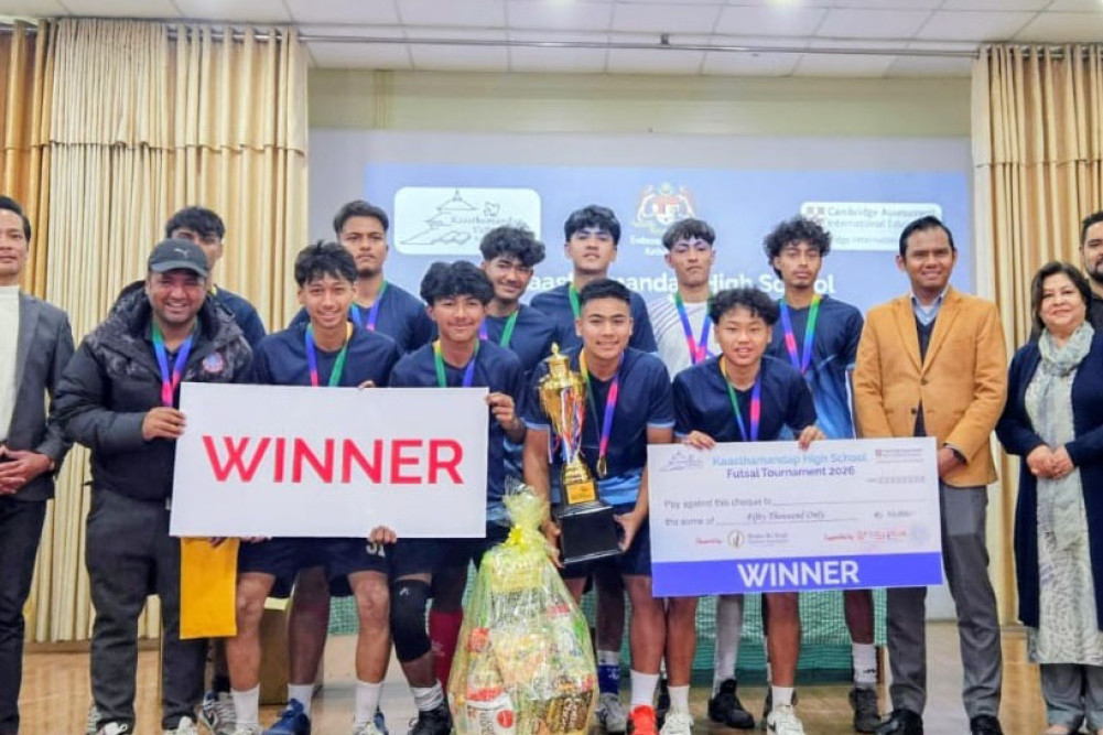 Kasthamandap wins student futsal title