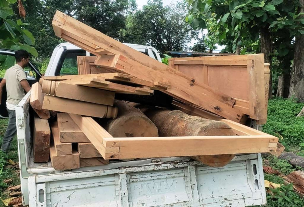 Illegally cut Sal wood seized in Parsa