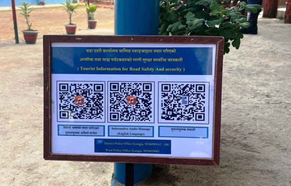 QR to provide information on Syangja road safety