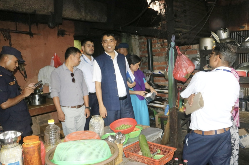 Surprise inspections at hotels in Dhankuta Bazaar