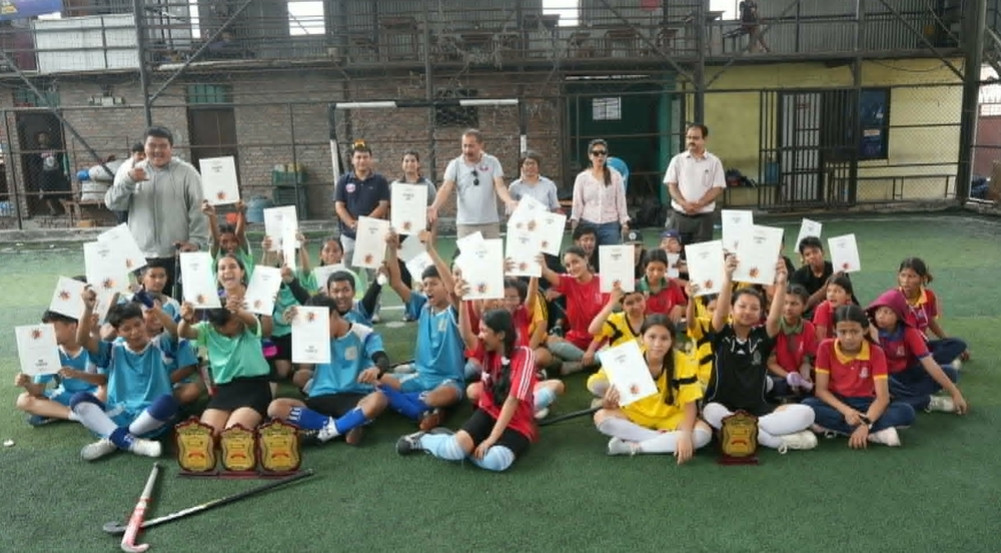Inter-club hockey competition on Olympic Day