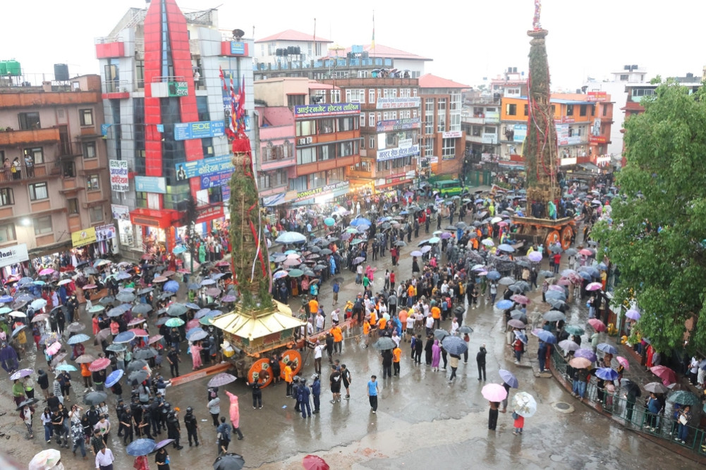 Rato Machhindranath's chariot taken to Lagankhel