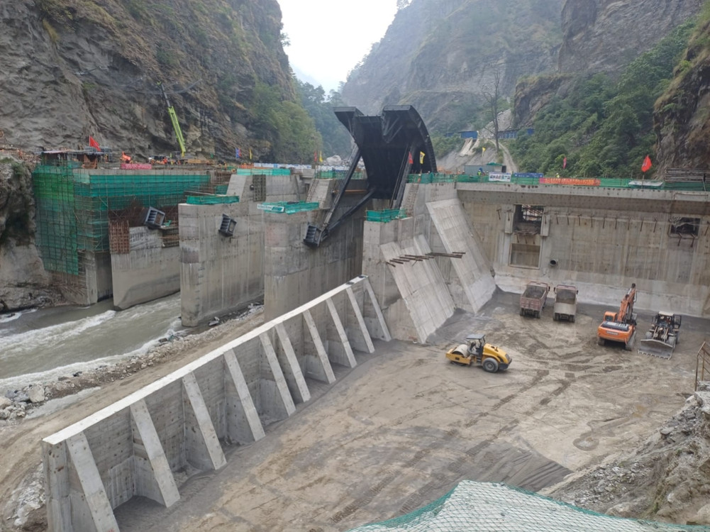 Physical progress of Upper Trishuli-1 is 82 percent, installation of beer gate and testing of dam completed