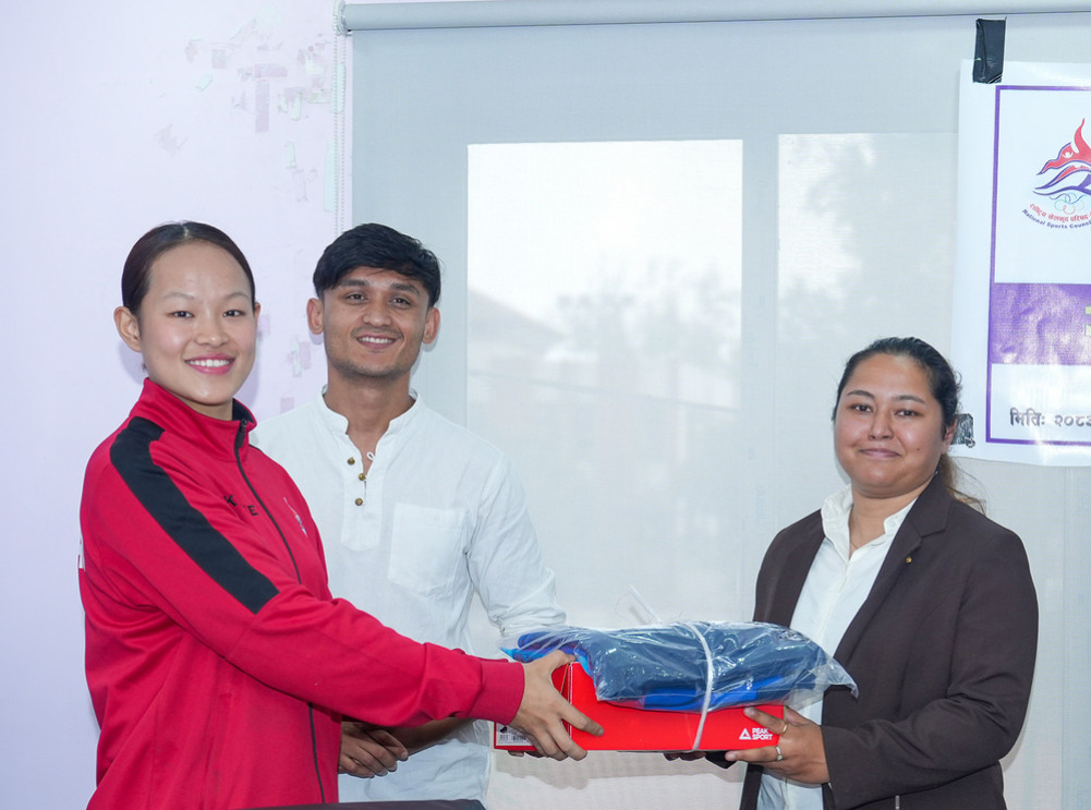 Sports uniforms provided to athletes in special training