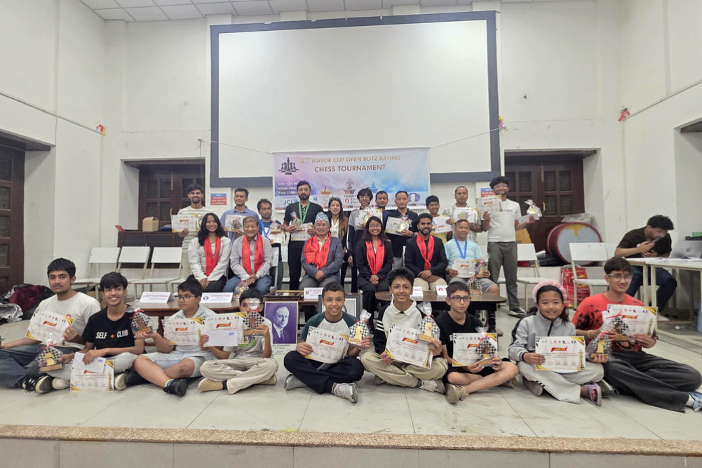 Salyam wins the third Mayor's Cup Open Blitz Rating Chess Tournament title
