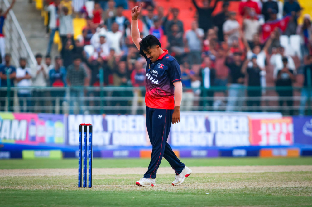 Karan KC becomes Nepal's second bowler to take 100 wickets