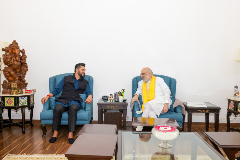 Meeting between RSP President Lamichhane and Indian Home Minister Shah