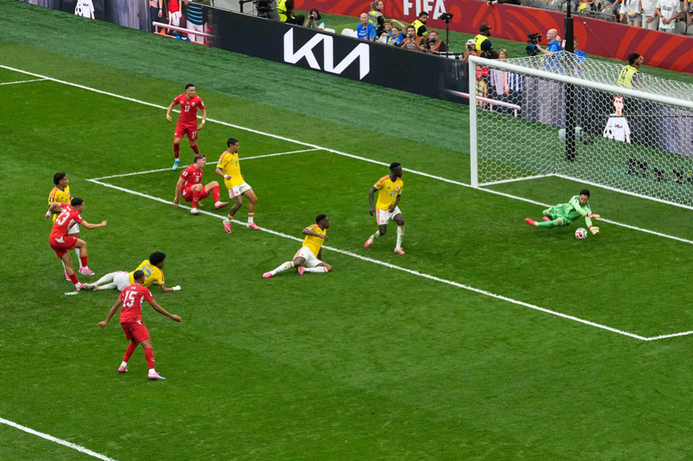 Switzerland and Colombia face off for a place in the last eight