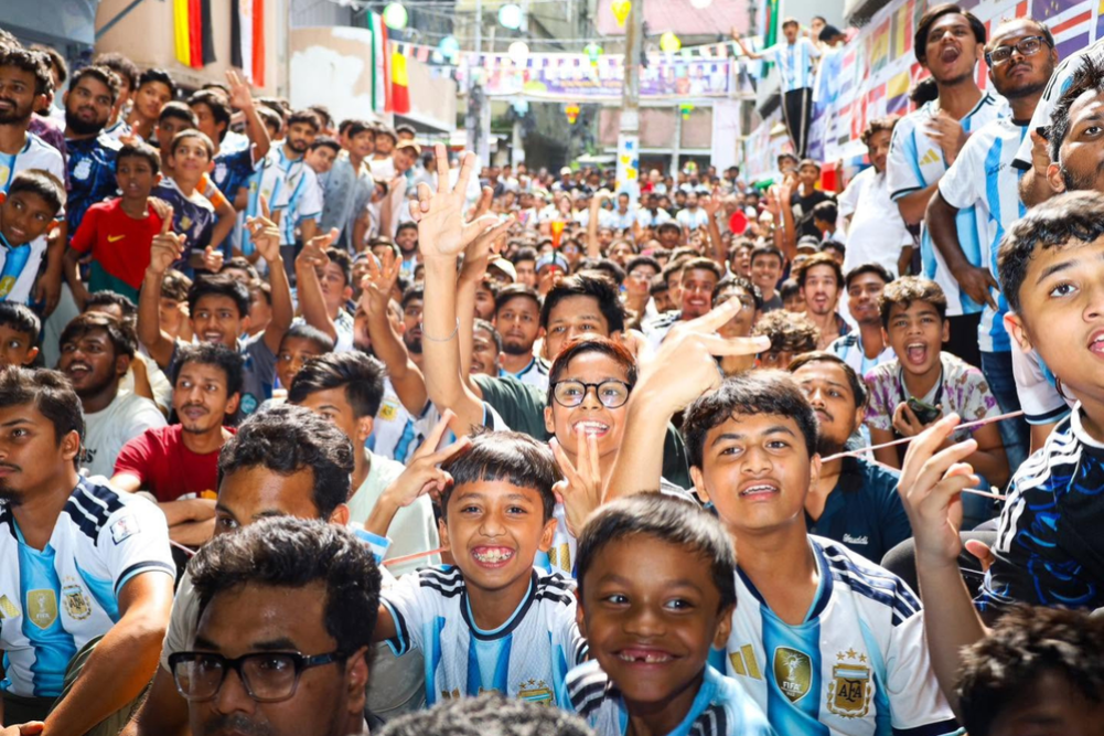 Football craze in Bangladesh, the cricketing land: Argentina in every home, Brazil in the streets