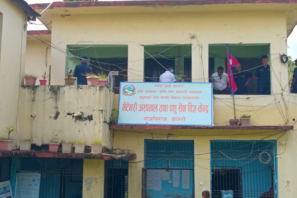 Two employees, including the acting chief of Veterinary Hospital Rajbiraj, arrested while accepting bribe