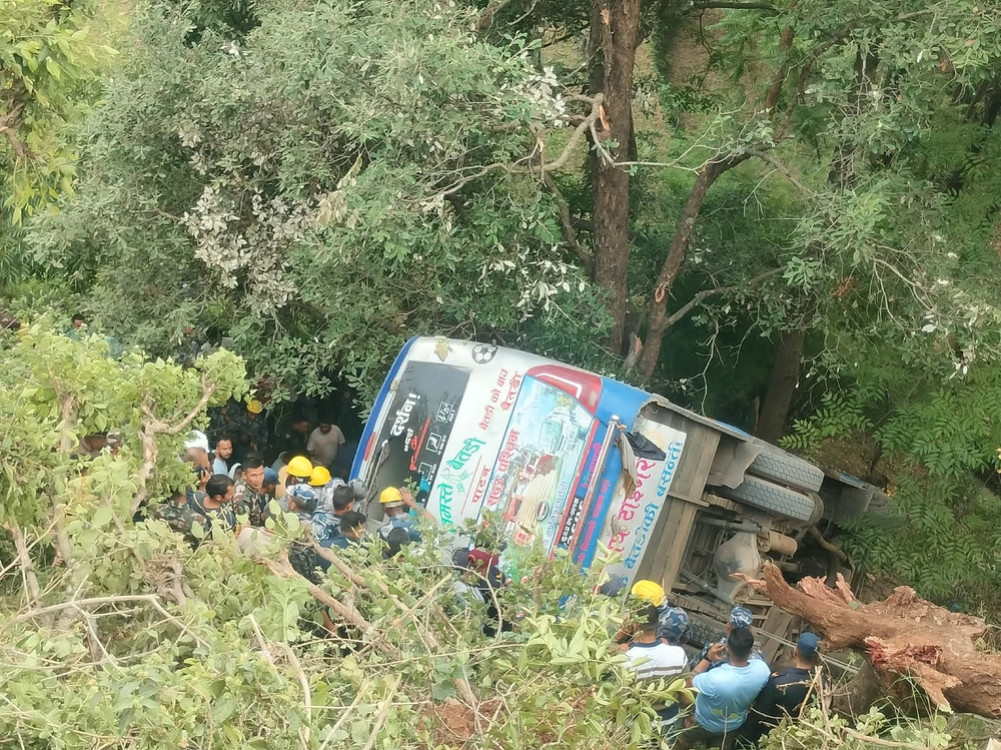 1 dead, 10 injured in bus accident in Baitadi
