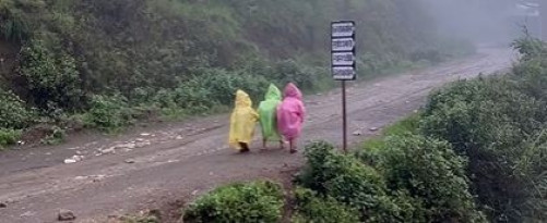 Viral video of schoolchildren covered in plastic: The reason the girls walked without speaking