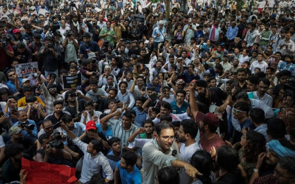 CJP's demonstration in New Delhi, significant participation of youth