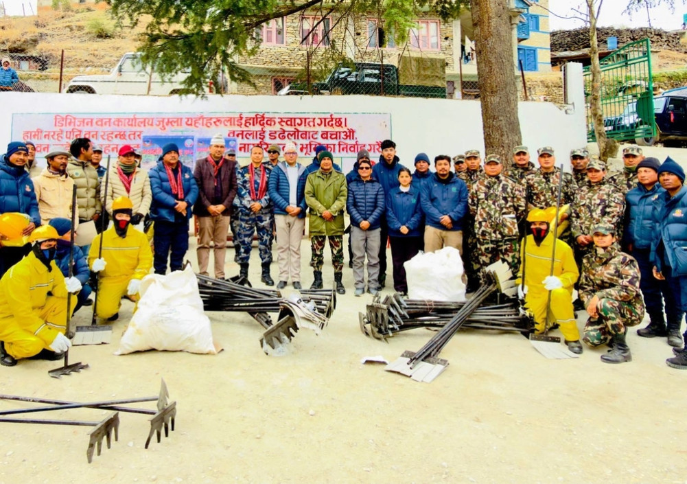Firefighting equipment provided to Jumla security forces