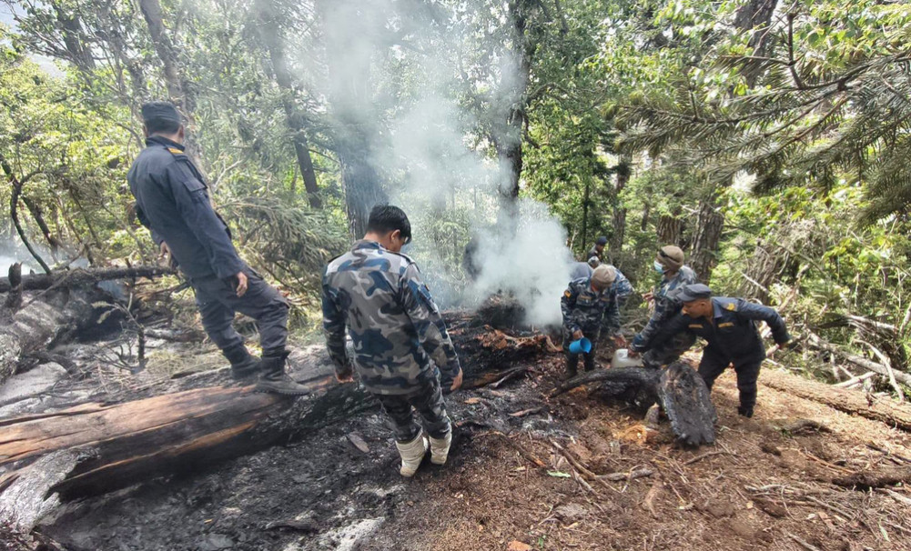 A fire broke out in Ngorodanda near Humde, Manang in mid-Ashar.