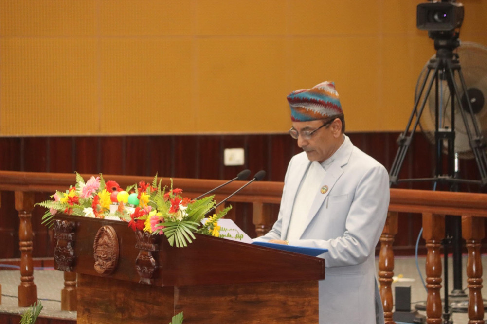 Lumbini's Finance Minister 'apologizes' from the rostrum for budget errors