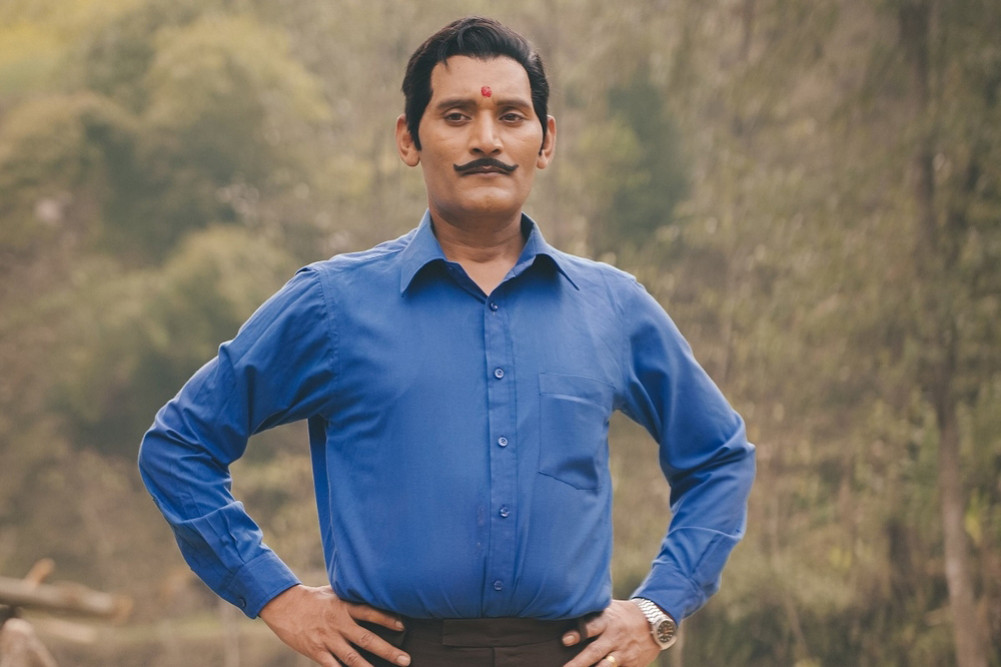 Vipin decorates the walls with sketches of his characters
