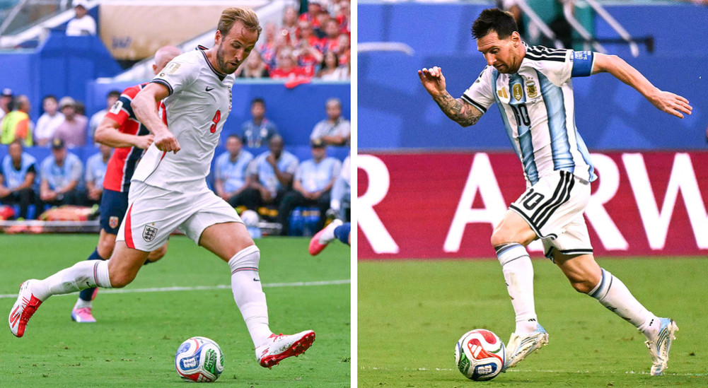 Argentina and England match in Bachita, Falklands