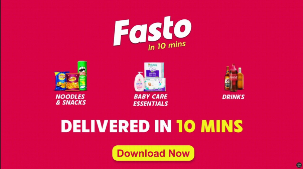 Fasto App: Commitment to delivery within 10 minutes of ordering