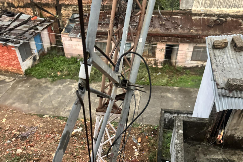 Hetauda FM's broadcast halted after tower collapses due to strong winds