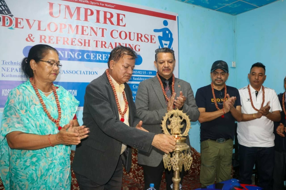 Badminton refereeing and refresher training begins in Khandbari