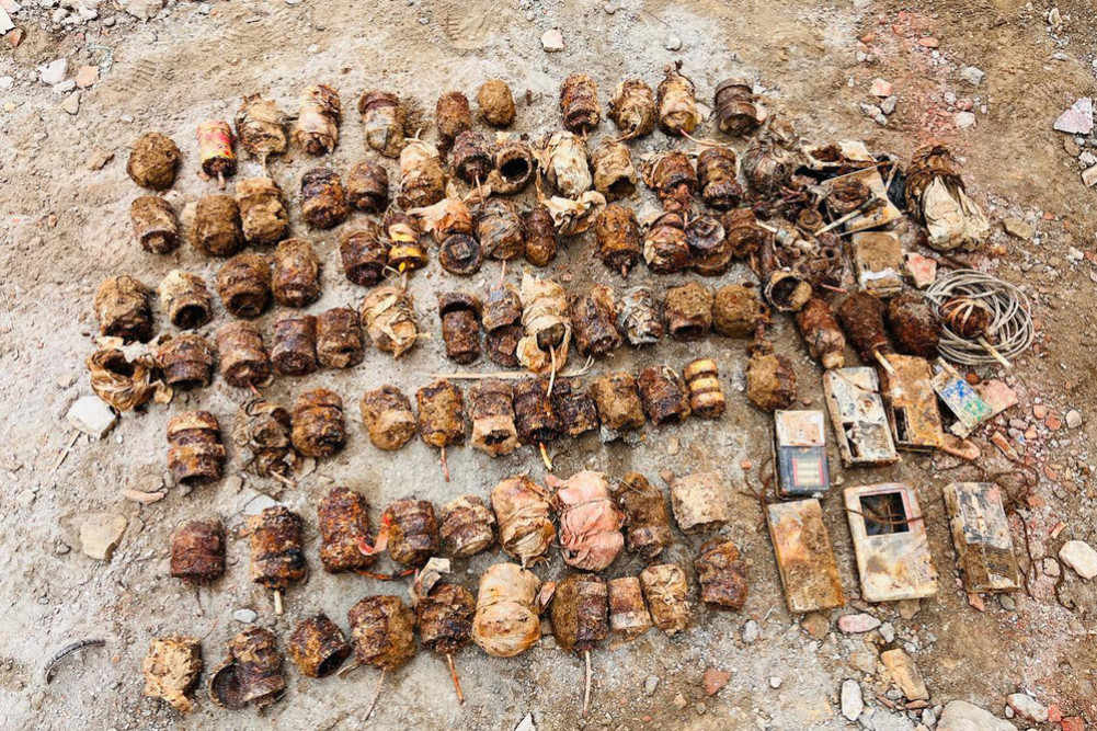 Years after the war ended, bombs and weapons are still being found in settlements and farmlands.