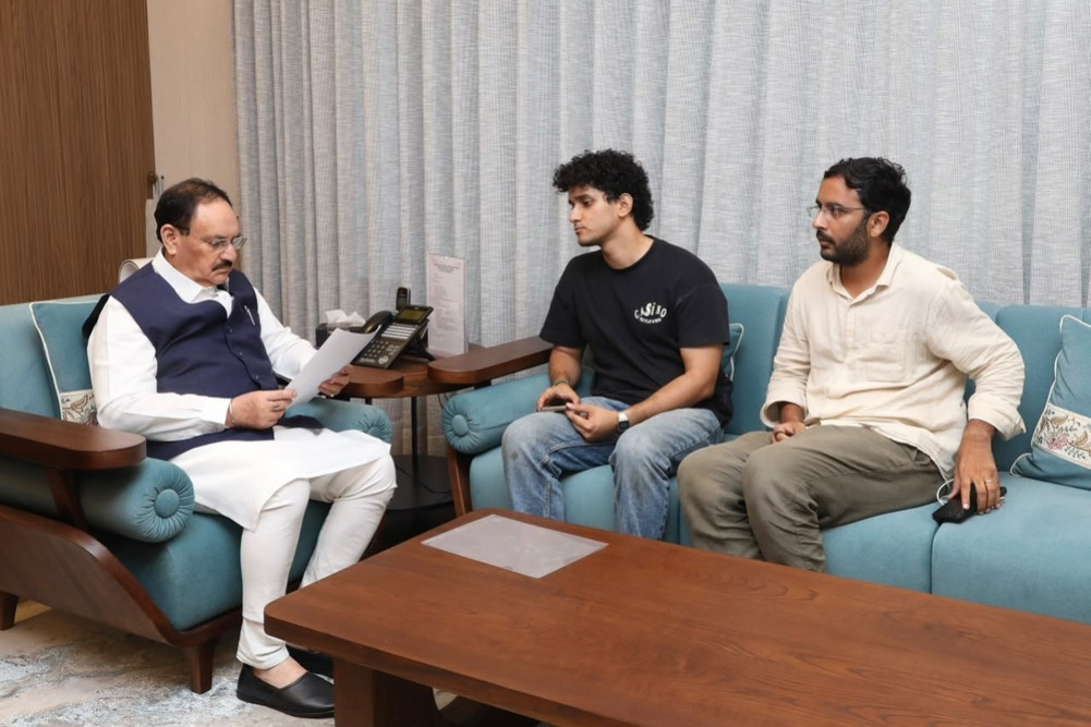 Indian Health Minister Nadda said: A cordial discussion was held with the delegation of the Cockroach Janata Party