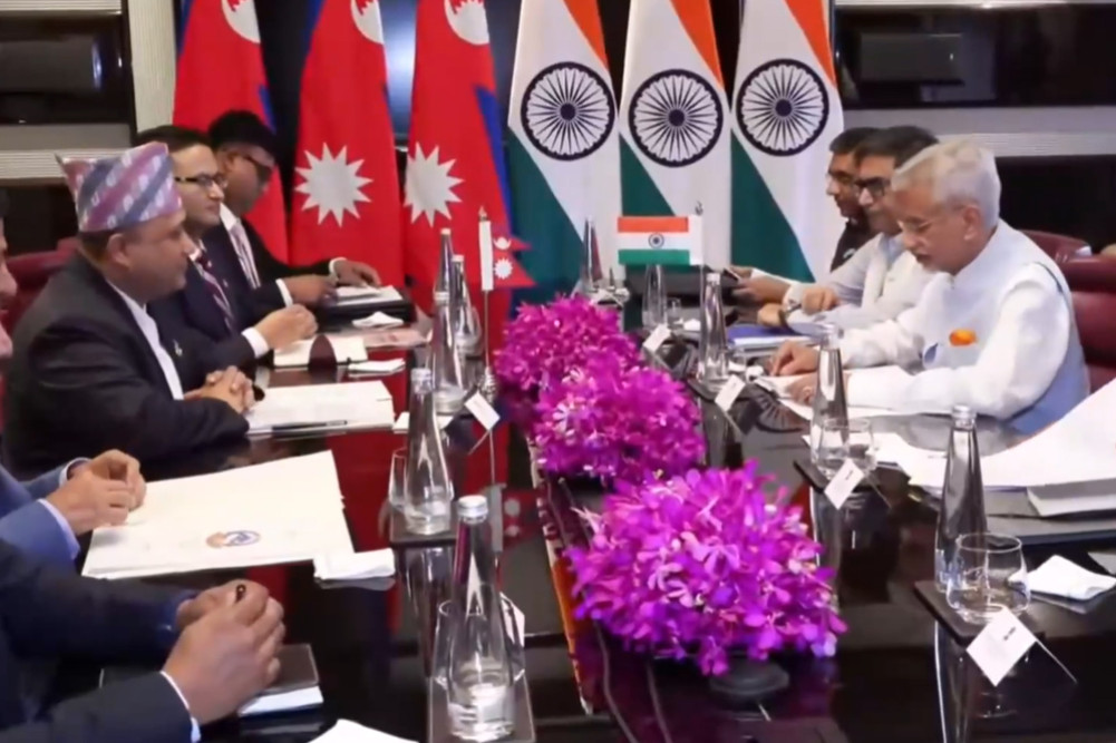Meeting between Foreign Minister Khanal and Indian External Affairs Minister Jaishankar