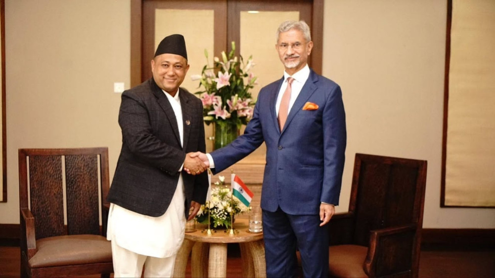 Foreign Minister Khanal and Indian External Affairs Minister Jaishankar meet in Mauritius