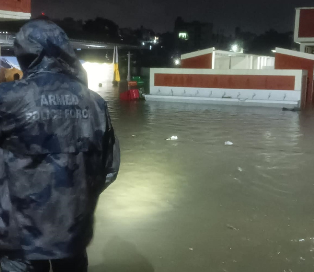 Continuous rainfall floods Kirtipur holding center
