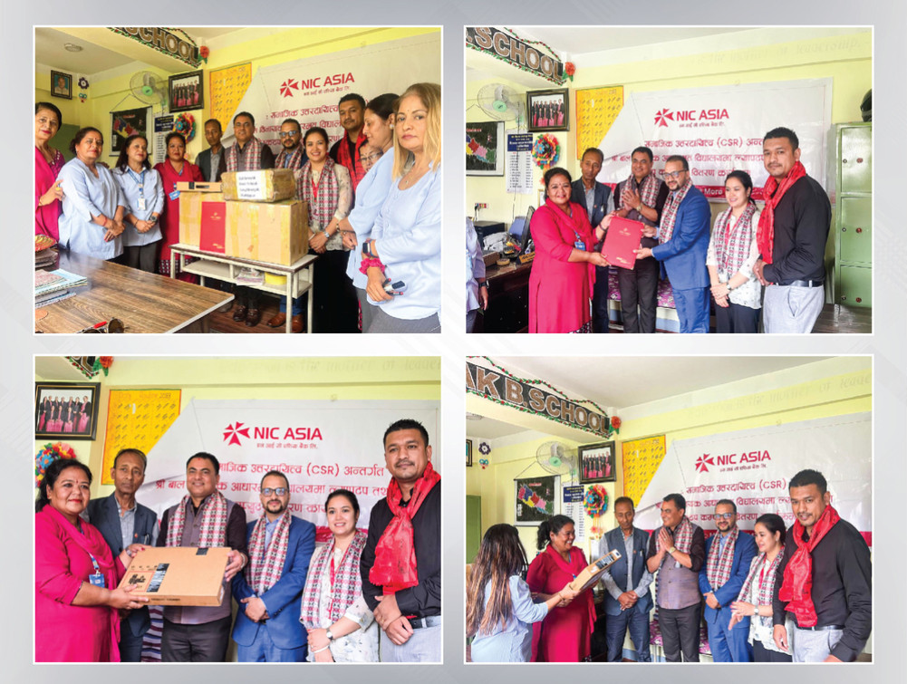 NIC Asia Bank donates computers to Bal Vinayak School